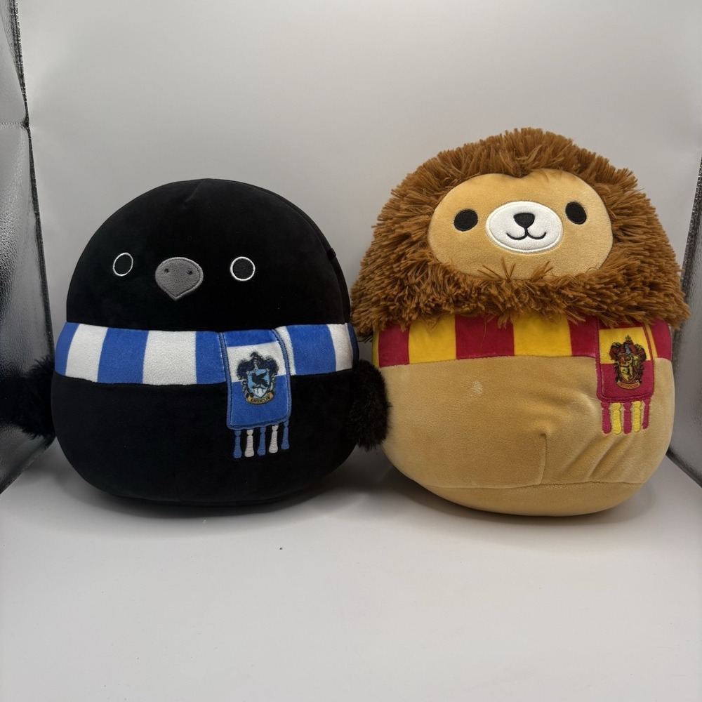 Squishmallows 8" Harry Potter Gryffindor Lion And Ravenclaw Raven Plush Set